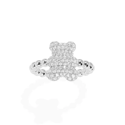 Anello Baby Snow Yummy Bear con perle argento sterling