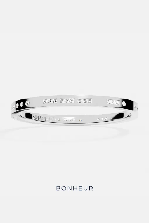 Bracciale HAPPINESS in codice Morse argento sterling