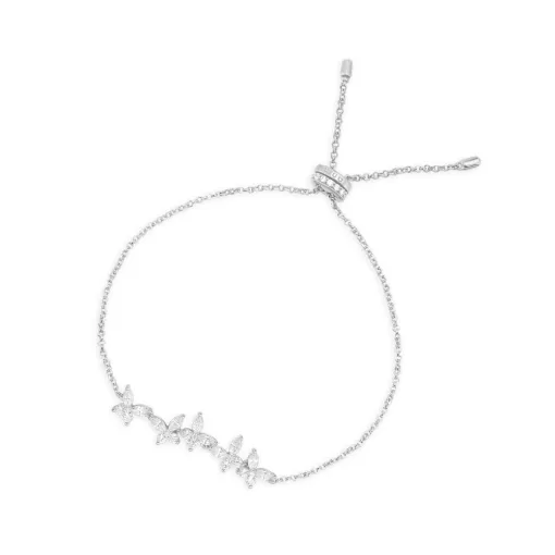 Bracciale a farfalla regolabile argento sterling