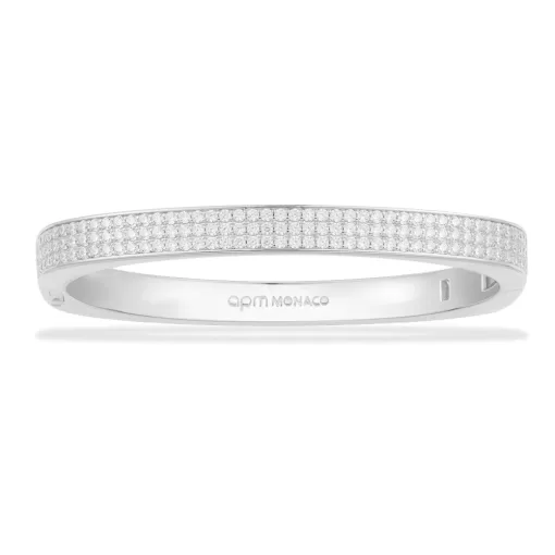 Bracciale grande in pavé argento sterling