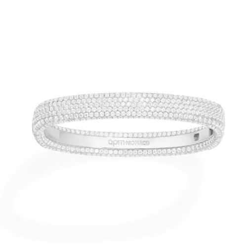 Bracciale grande in pavé argento sterling