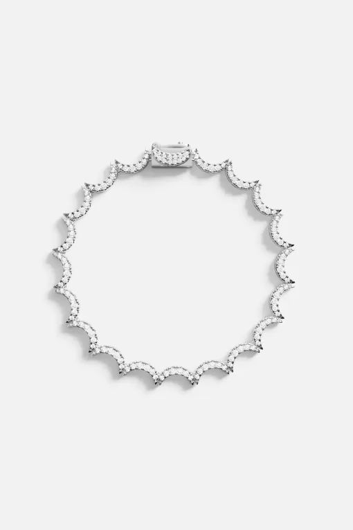 Bracciale ondulato in argento argento sterling