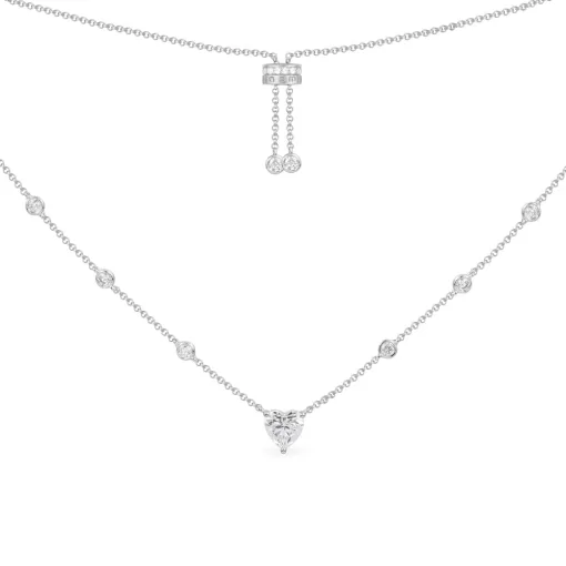 Collana cuore regolabile argento sterling