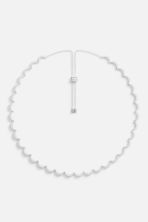 Collana ondulata in argento regolabile argento sterling