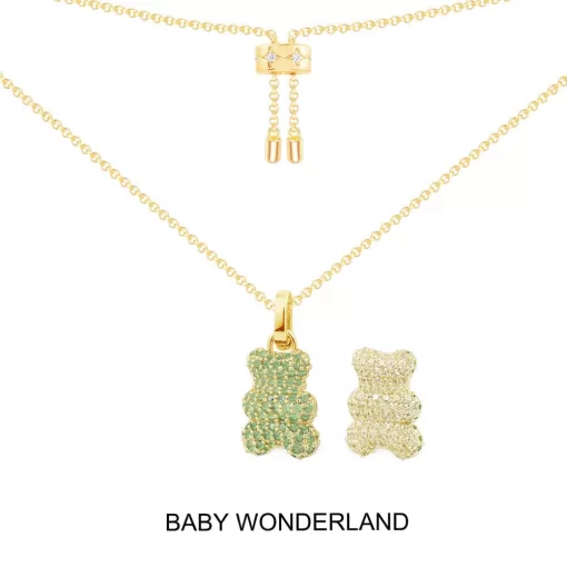 Collana regolabile Baby Wonderland Yummy Bear Placcato in oro giallo 18 carati