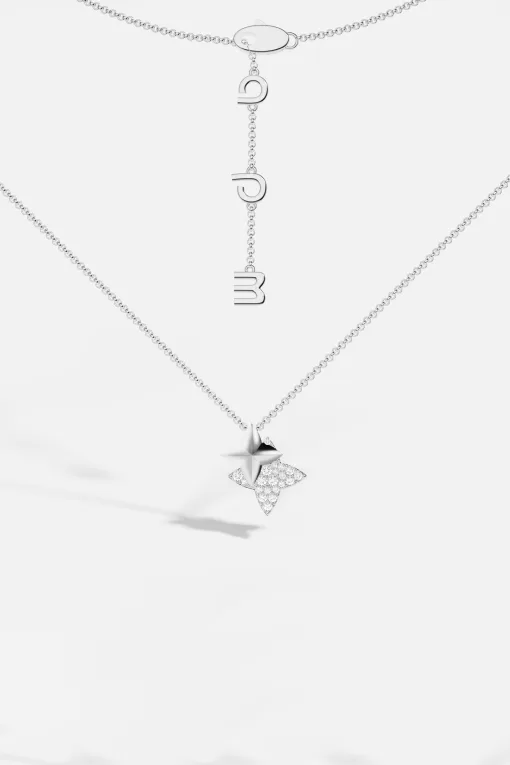 Collana regolabile in meteorite d’argento argento sterling