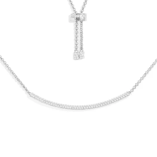 Collana regolabile in pavé argento sterling