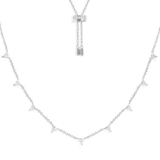 Collana triangolare regolabile argento sterling