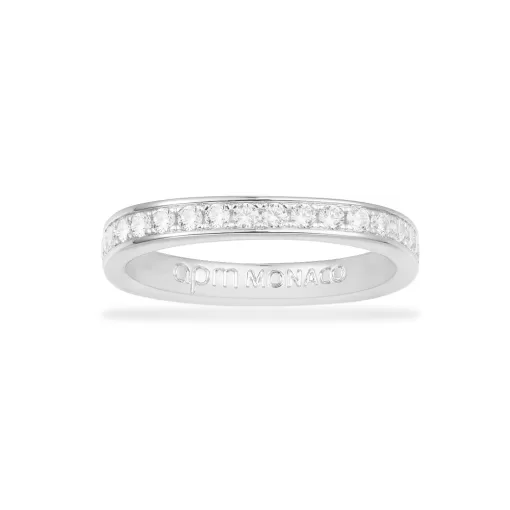 Delicato anello con pavé argento sterling