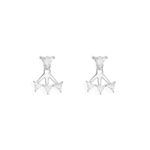 Ear Jacket Triangolo Éclat argento sterling